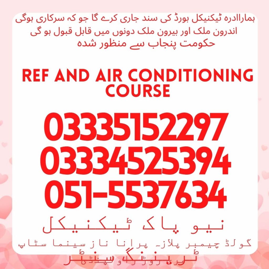 Ref and Air Conditioning Course In Rawalpindi 6